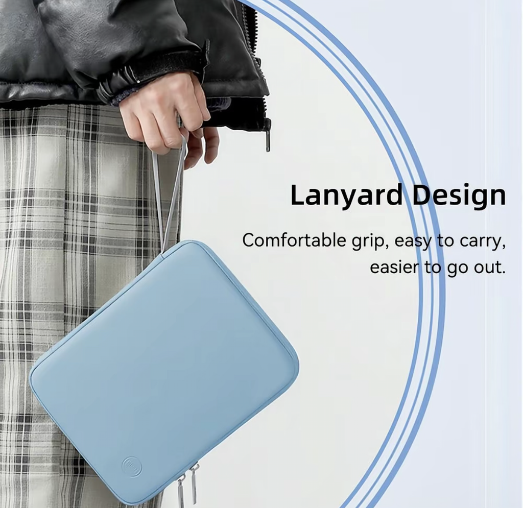 Tablet Sleeve for iPad/Huawei/Xiaomi/Lenovo (7.9-14") Shock proof and Multi-Pocket water resistant PU Leather case