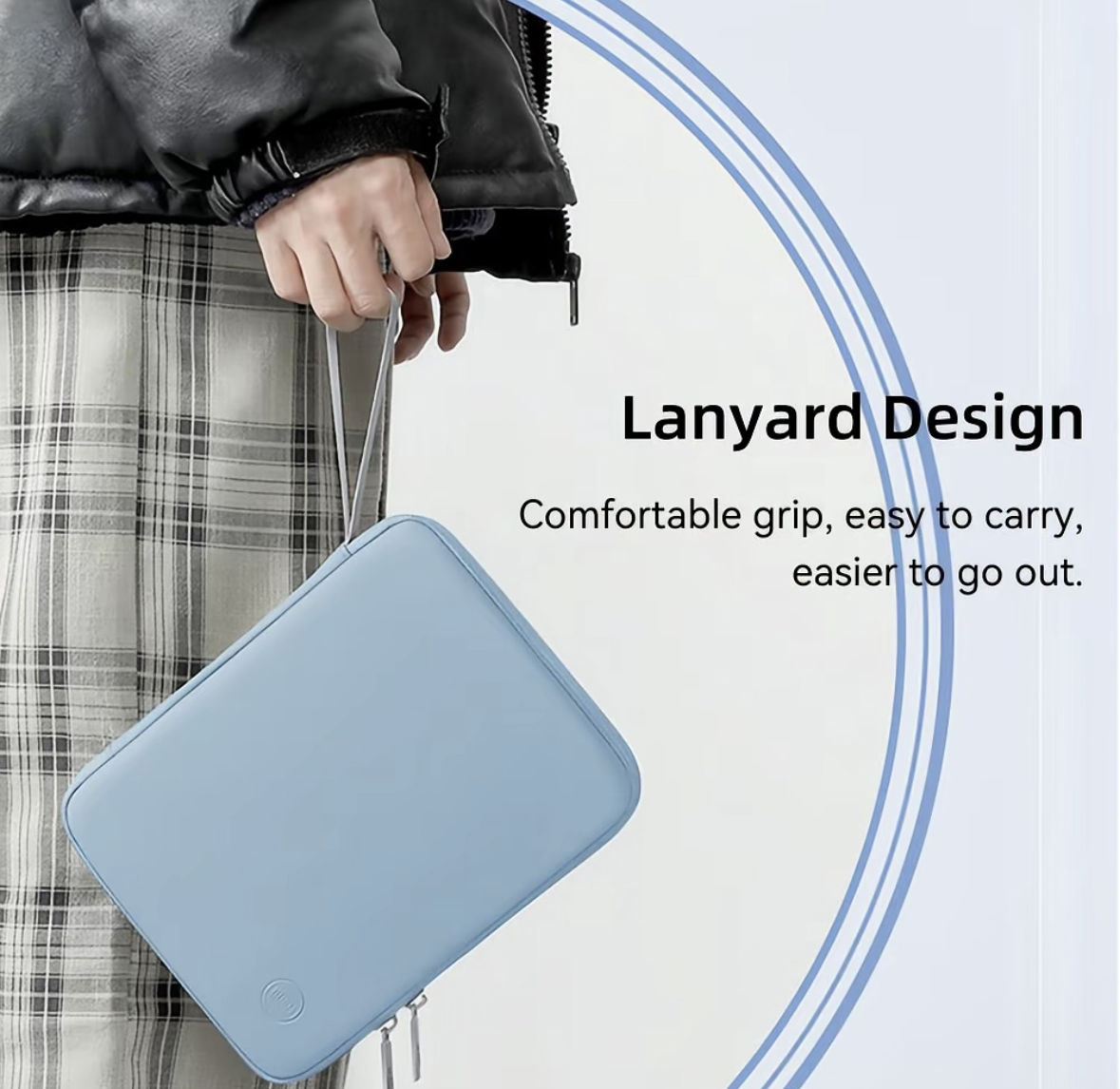 Tablet Sleeve for iPad/Huawei/Xiaomi/Lenovo (7.9-14") Shock proof and Multi-Pocket water resistant PU Leather case